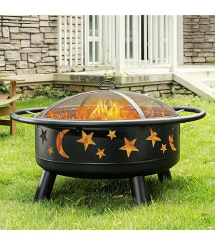 Amazon.com : Esschert Design FF1004 Star and Moon Fire Basket
